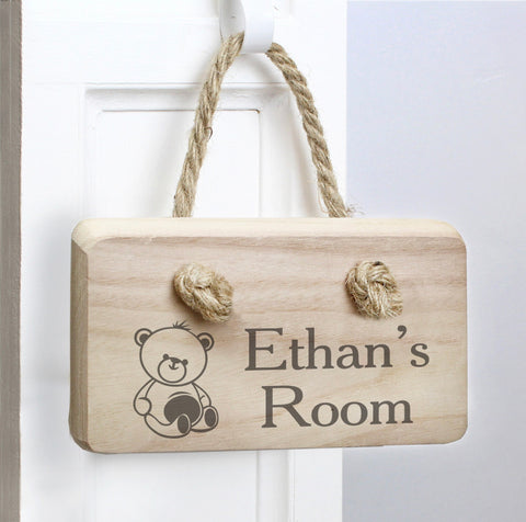 Personalised Teddy Wooden Sign