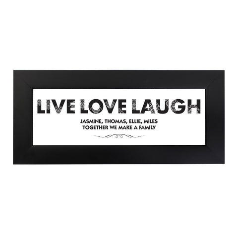 Personalised Live Love Laugh Name Frame