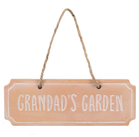 Grandad’s Garden Terracotta Hanging Sign
