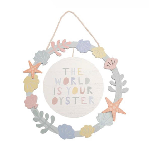 “The World Is Your Oyster” Hanging Wreath