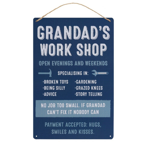 Grandad’s Work Shop Metal Sign