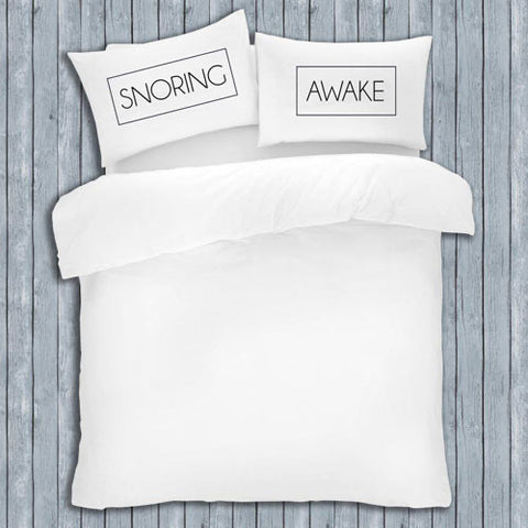 Novelty Slogan Pillow Cases Snoring
