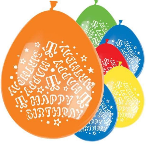 Multi Happy Birthday Balloons