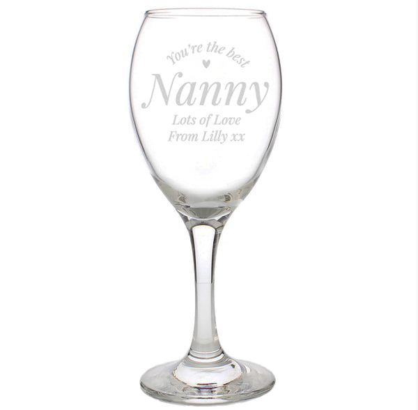 Personalised You Are The Best Wine Glass