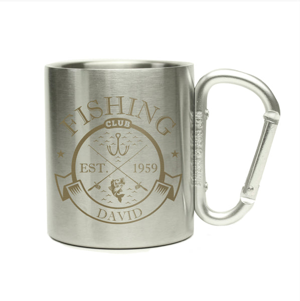 Personalised Fishing Club Stainless Steel Mug
