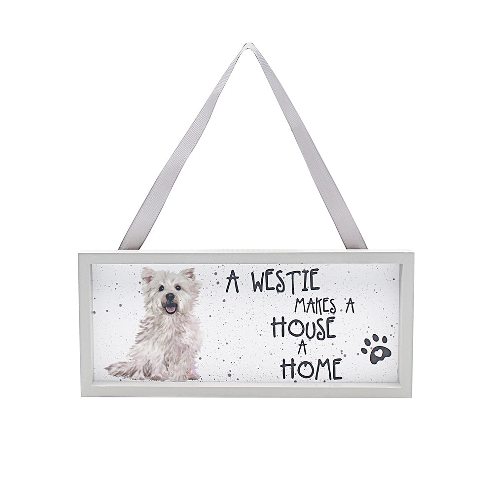 Westie Hanging Dog Plaque