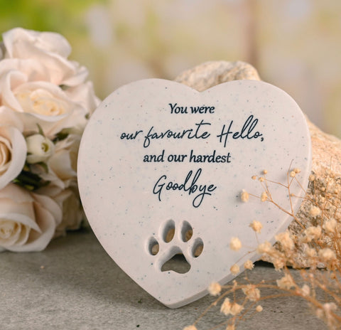 Pet Memorial Heart Stone