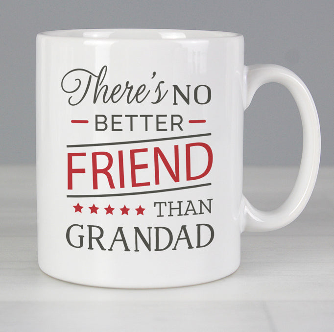 Personalised 'No Better Friend Than Grandad' Mug