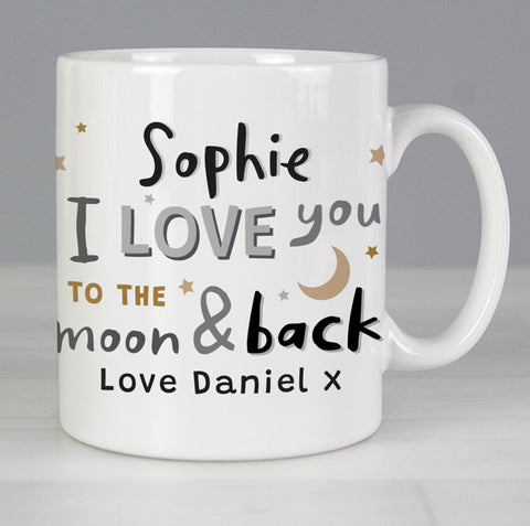 Personalised To the Moon and Back Mug