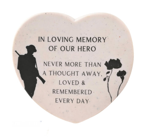 In Loving Memory Of Our Hero Memorial Heart