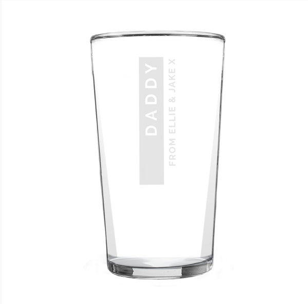 Personalised Free Text Pint Glass