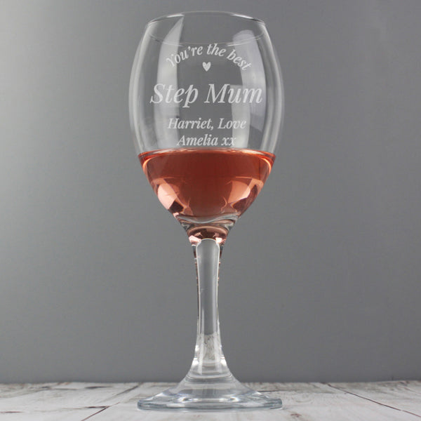 Personalised You Are The Best Wine Glass