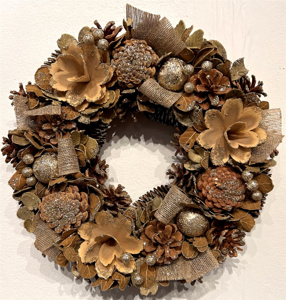 Glitter Gauze Christmas Wreath