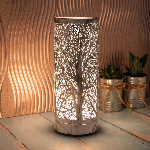 Silver/White Tree Aroma Lamp