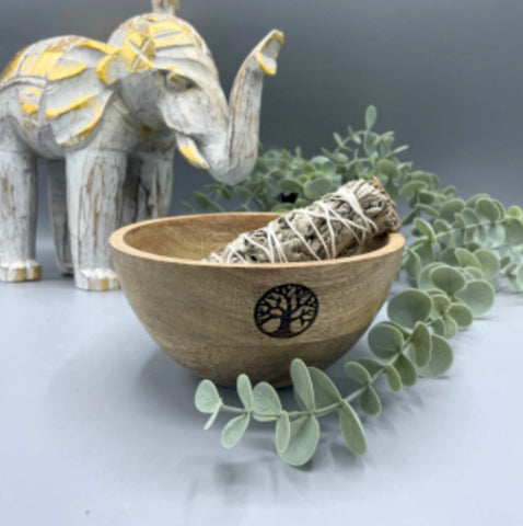 Tree Of Life Wooden Smudge and Ritual Offerings Bowl
