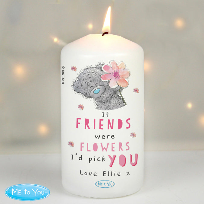 Personalised Me To You If... Were Flowers Pillar Candle