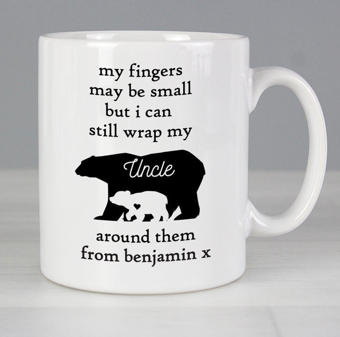 Personalised My Fingers May Be Small Bears Mug