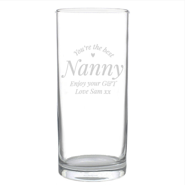 Personalised You Are The Best Hi Ball Glass