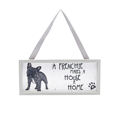 Frenchie Hanging Dog Plaque