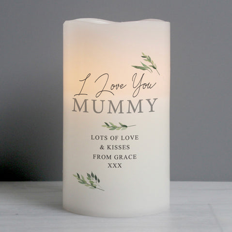 Personalised Botanical LED Candle