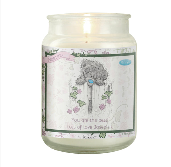 Personalised Me to You Secret Garden Large Candle Jar