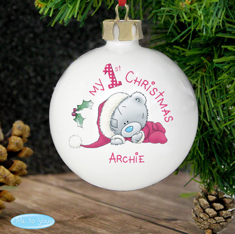 Personalised Me To You My 1st Christmas Bauble