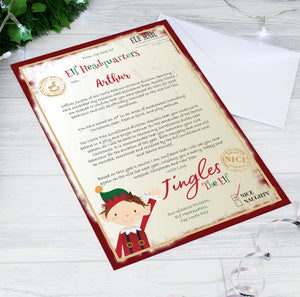 Personalised Elf Surveillance Christmas Letter