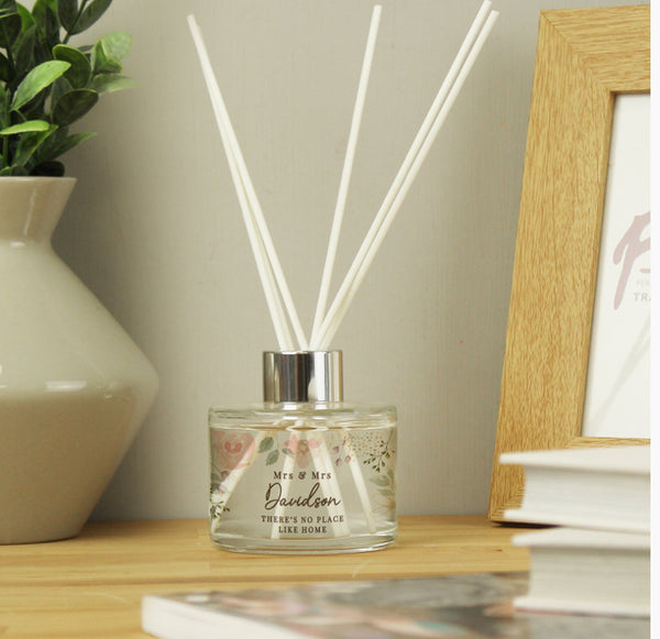 Personalised Floral Watercolour Reed Diffuser