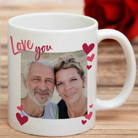 Personalised Love You Photo Upload Mug