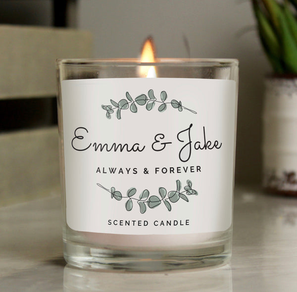 Personalised Botanical Scented Jar Candle