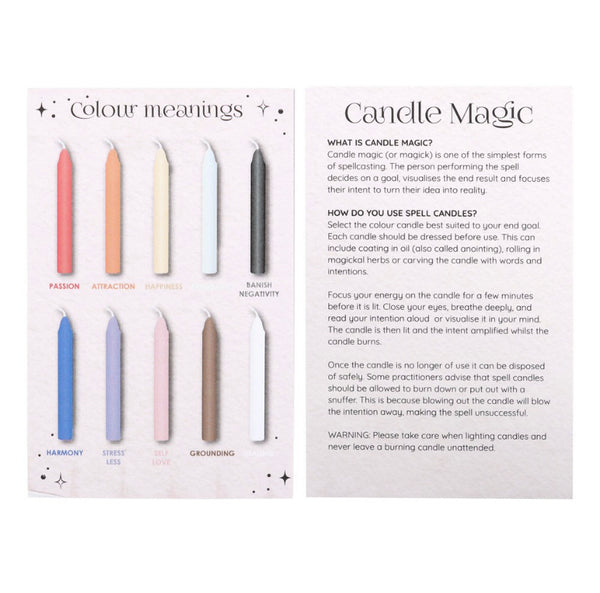 Pack Of 12 Mixed Colour Spell Candles