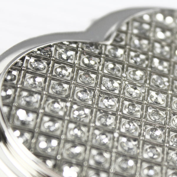 Personalised Diamante Heart Compact Mirror