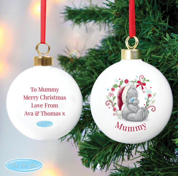 Personalised Me To You Christmas Bauble