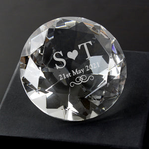 Personalised Initials Diamond Paperweight