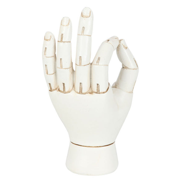 White Palmistry Hand Ornament