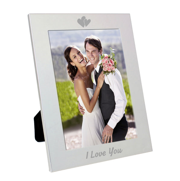 Silver 5x7 I Love You Photo Frame