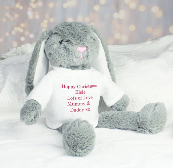 Personalised Christmas Bunny Rabbit - Red