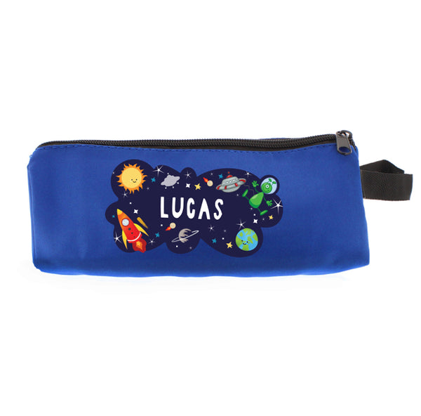 Personalised Space Blue Pencil Case