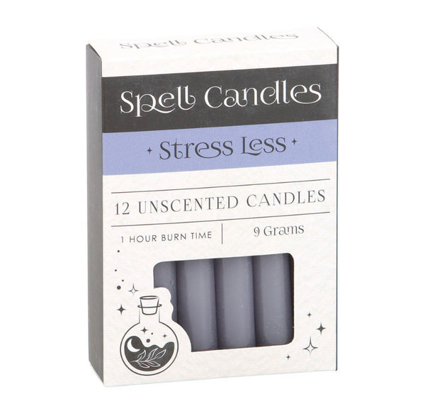 Pack Of 12 Stress Less Spell Candles