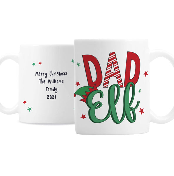 Personalised Dad Elf Mug