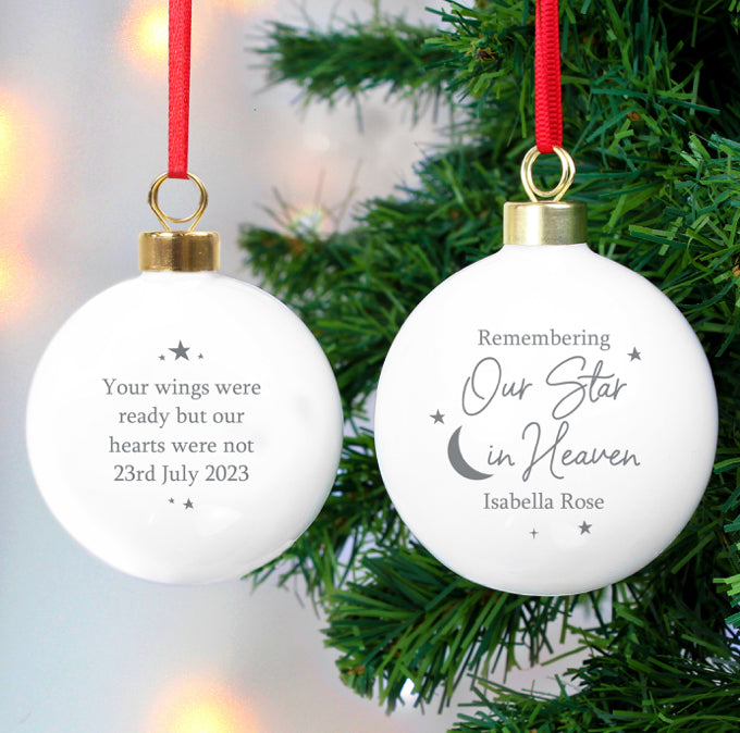 Personalised Our Star in Heaven Bauble