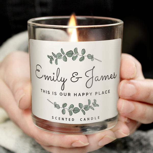 Personalised Botanical Scented Jar Candle