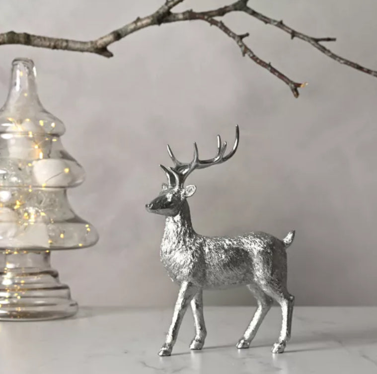 Silver Standing Reindeer