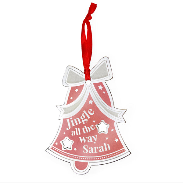 Personalised Jingle All The Way Bell Decoration