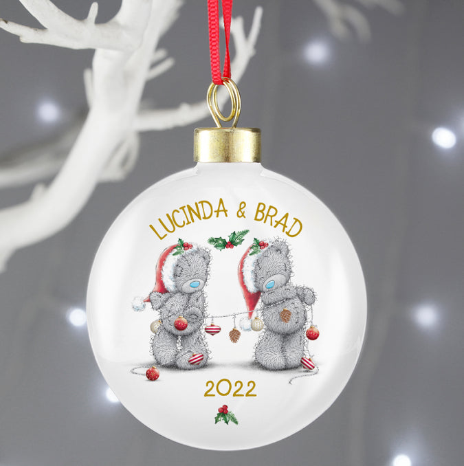 Personalised Me to You Christmas Couple's Bauble