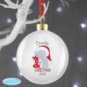 Personalised Tiny Tatty Teddy 'My 1st Christmas' Bauble