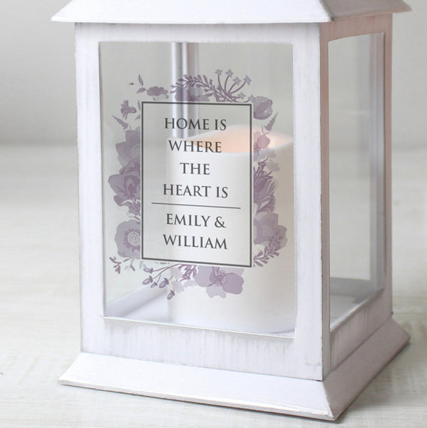 Personalised Soft Watercolour White Lantern