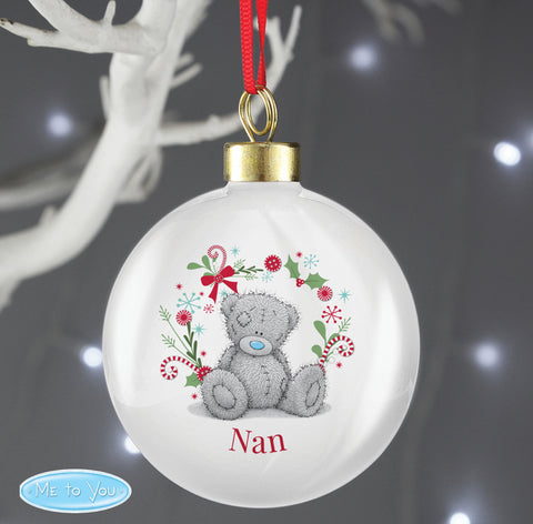 Personalised Me To You For Nan Grandma Mum Christmas Bauble