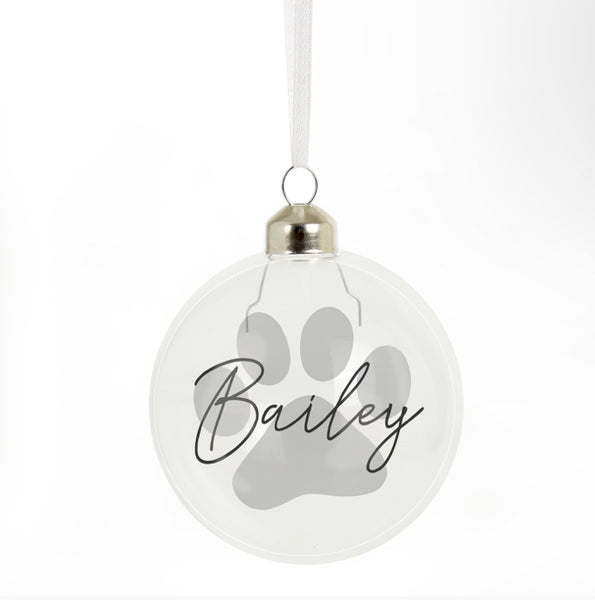 Personalised Pet Glass Bauble