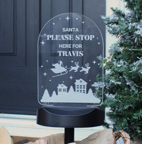 Personalised Christmas Outdoor Solar Light